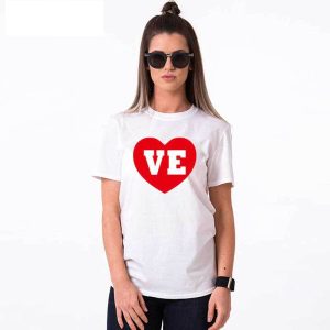 T Shirt Love Avec Un Coeur Pour Couple 5