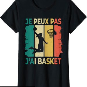 T-Shirt Mademoiselle En Basket Je Peux Pas J’ai Basket