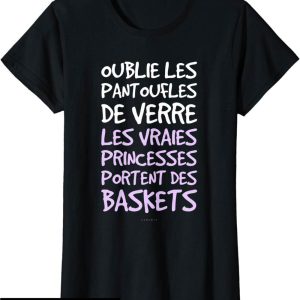 T-Shirt Mademoiselle En Basket Manche Courte Cadeau