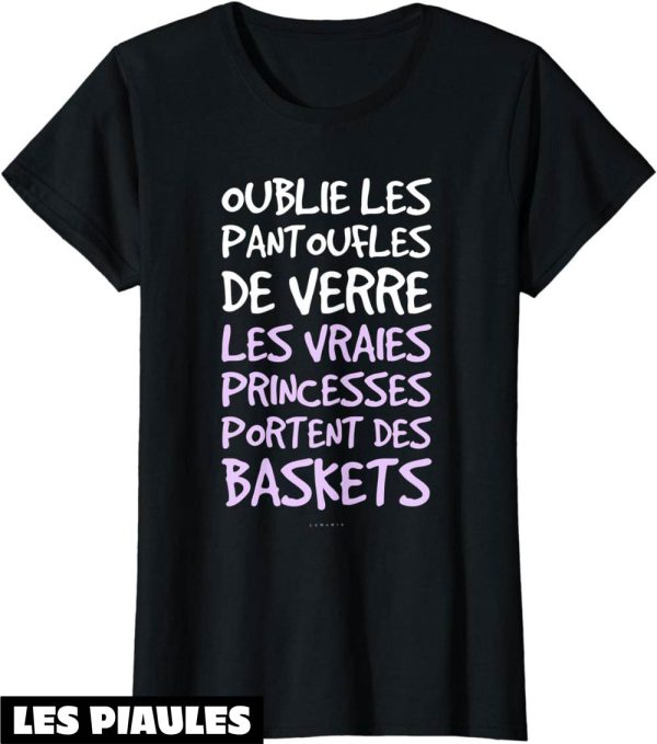 T-Shirt Mademoiselle En Basket Manche Courte Cadeau