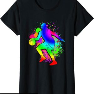 T-Shirt Mademoiselle En Basket Panier Basketteuse Graphisme