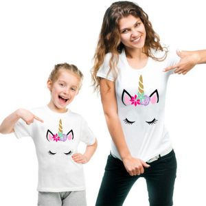T Shirt Maman Fille Licorne 5