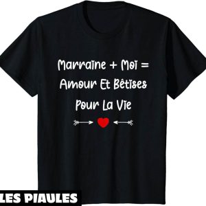 T-Shirt Marraine Filleul Enfant Filleul Amour Et Betises