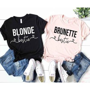 T Shirt Meilleure Amie Blonde Brunette Bestie T Shirt Meilleure Amie Blonde Brunette Bestie