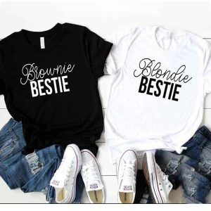T Shirt Meilleure Amie Blondie Brownie Bestie