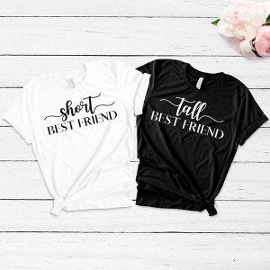 T Shirt Meilleure Amie Short and Tall BFF T Shirt Meilleure Amie Short and Tall BFF
