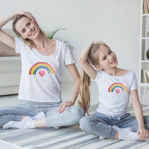 T Shirt Mere Fille Arc En Ciel 2 T Shirt Mere Fille Arc En Ciel 3
