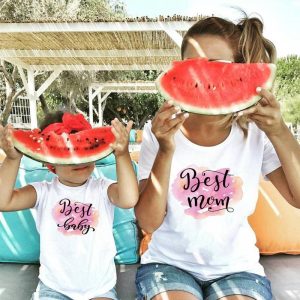 T Shirt Mere Fille Best Mom Best Baby