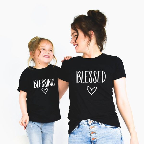 T Shirt Mere Fille Blessed Mama