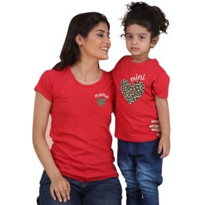 T Shirt Mere Fille Coeur Leopard 4 T Shirt Mere Fille Coeur Leopard 5