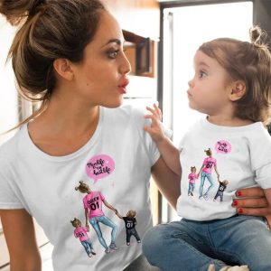 T Shirt Mere Fille Deux Enfants