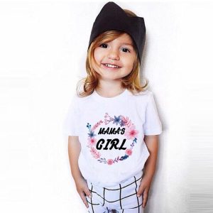 T Shirt Mere Fille Mama Girl Floral 3