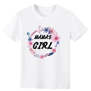 T Shirt Mere Fille Mama Girl Floral 5
