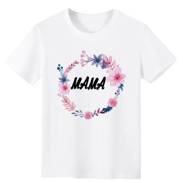 T Shirt Mere Fille Mama Girl Floral