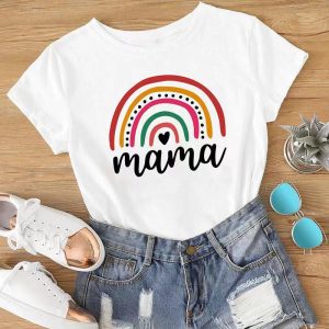 T Shirt Mere Fille Rainbow Mama Mini 4