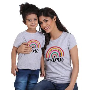 T Shirt Mere Fille Rainbow Mama Mini 5