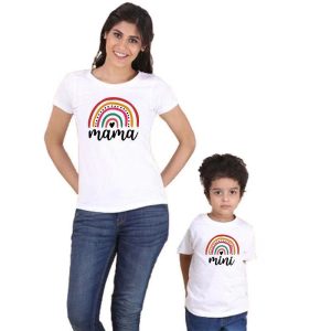 T Shirt Mere Fille Rainbow Mama Mini 6