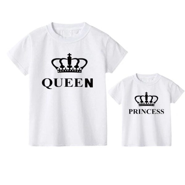 T Shirt Mere Fille Reine et Princesse