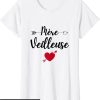 T-Shirt Mere Veilleuse Merveilleuse Maman Humour Fleur