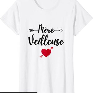 T-Shirt Mere Veilleuse Merveilleuse Maman Humour Fleur