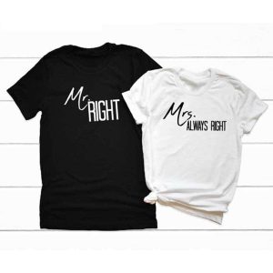 T-Shirt Mrs Always Right Couple 3 T Shirt Mrs Always Right Couple 4