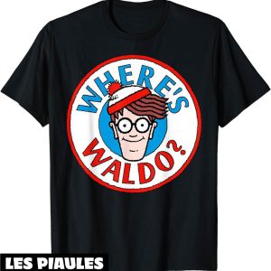 T-Shirt Ou Est Charlie Where’s Waldo Head Portrait Circle