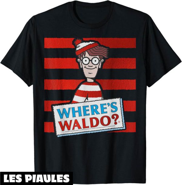 T-Shirt Ou Est Charlie Where’s Waldo Red Square Stripe Cover