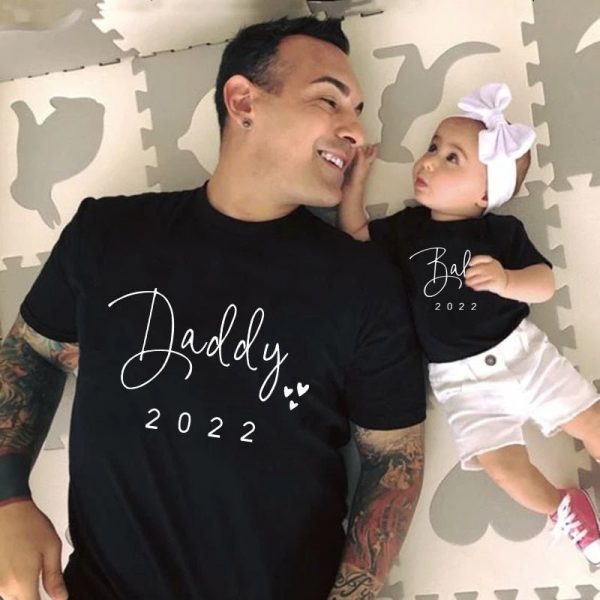 T-Shirt Papa et Bebe Assorti
