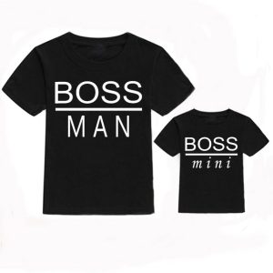 T Shirt Pere Fils Boss Mini