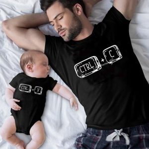 T Shirt Pere Fils Bouton Ctrl C Ctrl V