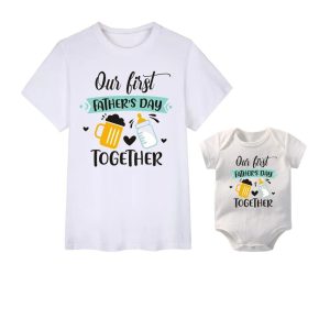 T Shirt Pere Fils Fete des Peres Boisson