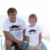 T Shirt Pere Fils Moustache Big Man Little Man