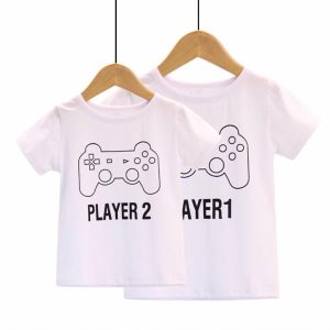 T Shirt Pere Fils Player 1 Player 2