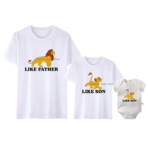 T Shirt Pere Fils Roi Lion