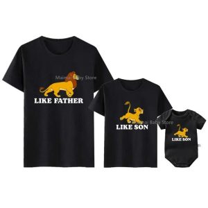 T Shirt Pere Fils Roi Lion 3