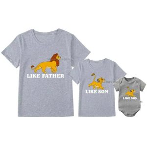 T Shirt Pere Fils Roi Lion 4