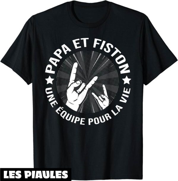 T-Shirt Pere Fils Une Equipe Pour La Vie Fete Des Peres Rock