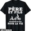 T-Shirt Pere Fils Velo Partenaire Pour La Vie Papa Cycliste