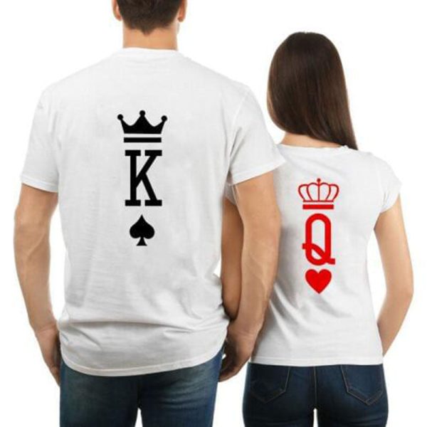 T Shirt Pour Couple King Queen