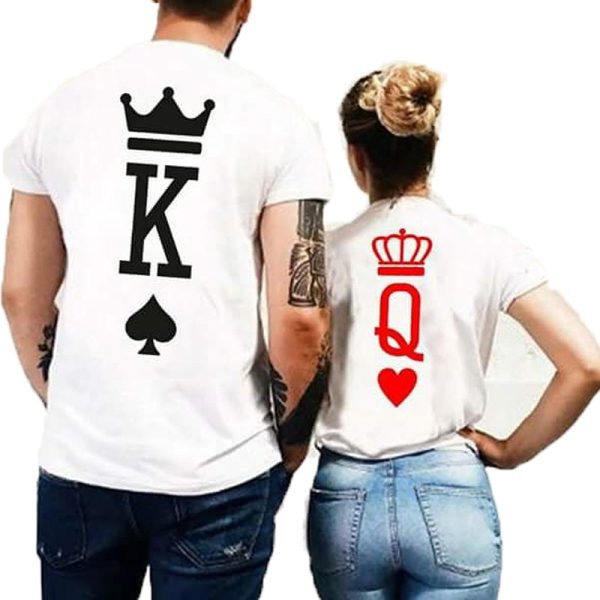 T Shirt Pour Couple King Queen