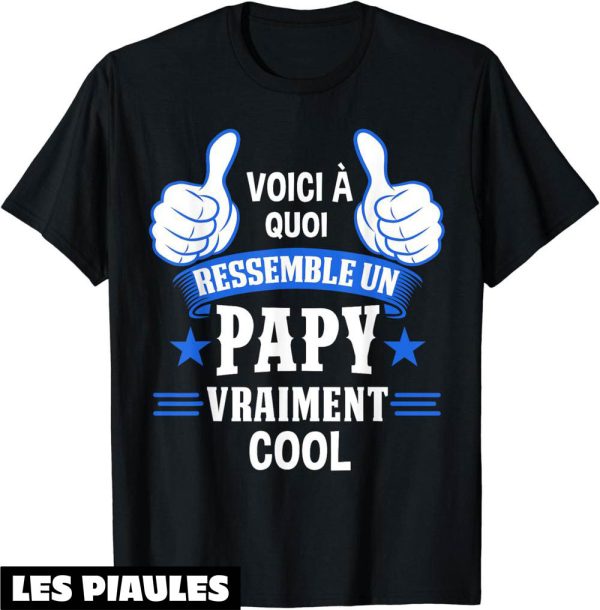 T-Shirt Pour Papy Papi Papy Grand-Pere Petits-Enfants Cadeau