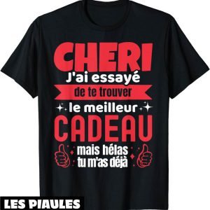 T-Shirt Saint Valentin Cadeau Original Cheri Amour Couple