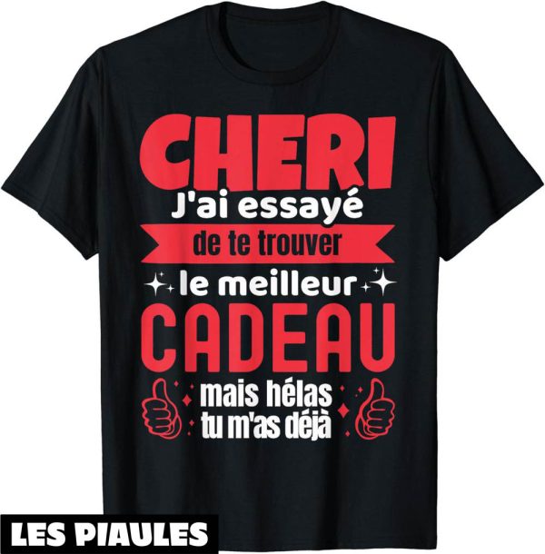 T-Shirt Saint Valentin Cadeau Original Cheri Amour Couple