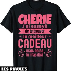 T-Shirt Saint Valentin Cadeau Original Cherie Amour Couple