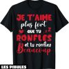 T-Shirt Saint Valentin Humour Couple Ronfles Je T’aime