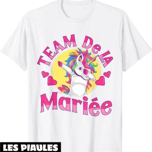 T-Shirt Team De La Marie Evjf Femme Future Mariee Licorne