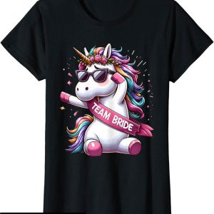 T-Shirt Team De La Marie Licorne Team Bride Enterrement