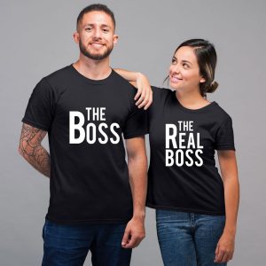 T Shirt The Boss The Real Boss Couple 2