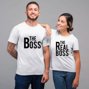 T Shirt The Boss The Real Boss Couple 3