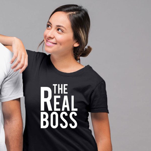 T Shirt The Boss The Real Boss Couple
